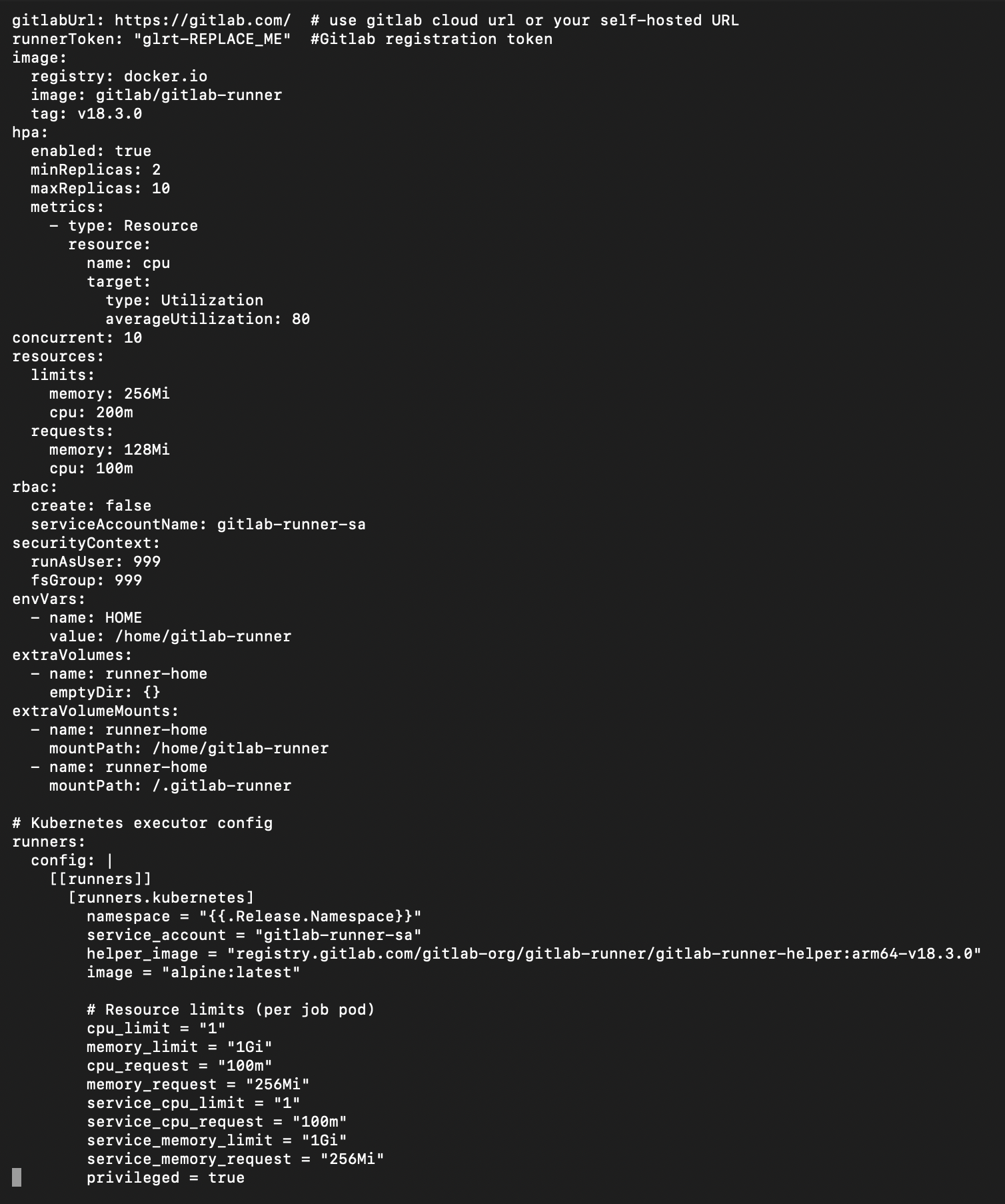 Runner Configuration